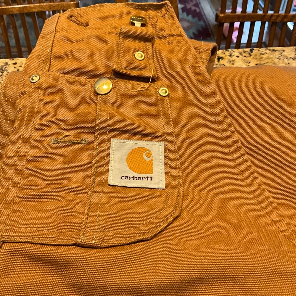 Carhartt Tan Bib Overalls